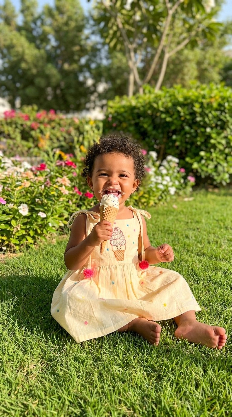 Home baby girl eating ice cream 202606161027